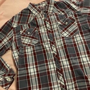Men’s Reclaim Plaid Button Down Long Sleeve